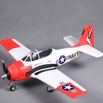 FMS 800MM Mini T28 T-28 Троян V2 с рефлекс гироскопом Red 4CH 2S PNP EPO RC Airplane Scale Warbird Model Plane въздухоплавателни средства War II
