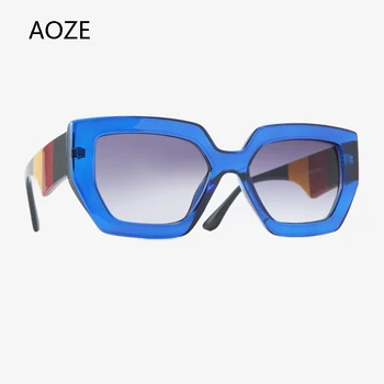 AOZE 2020 Luxury vintage fashion cat eye style gradient дамски слънчеви очила ins многоцветен дизайн марка слънчеви очила UV