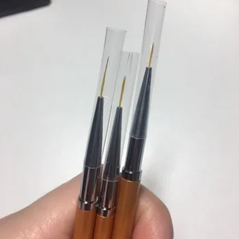 3 бр./компл. Златен маникюр liner четки Живопис Brush Pen 7/10/13 мм Професионална UV-Гел За нокти Съвети 3D Дизайн на Маникюр Набор от Инструменти за рисуване 07