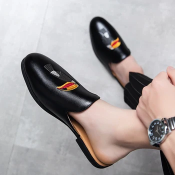 2020 Нова мода Мъжки лоферы Обувки са Удобни Мъжки Ежедневни обувки, Мокасини, Чехли Мъжки Обувки За шофиране апартамент пързалки