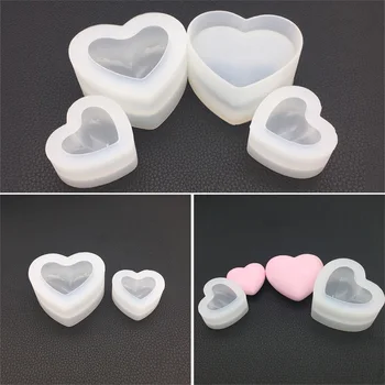 Многофункционален 3D Сърцето Силиконови Любов Сърцето Торти Мухъл Аромат Мазилка Мазилка и Мухъл За Украса на Торти САМ Свещи Смола Форма