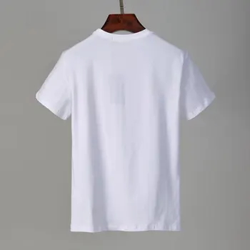 С къс ръкав на мъжка мода марка писмо печат 2021 лятото на нов тънък памук мъжка тениска половината ръкави топ