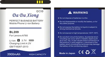 Da Da Xiong 3900mAh BL209 Батерия за Lenovo A706 A760 A630E A820E A516 A378T A398T A788T