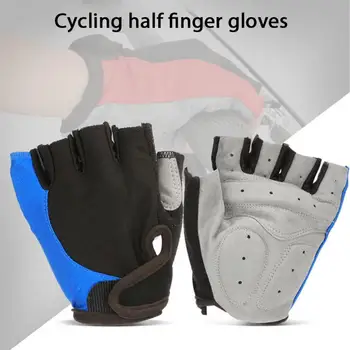 Езда силиконови къси ръкавици пръсти на Велосипеди обзавеждане МТБ Колоездене подслон на Половината от пръстите на Ръкавици под наем Пътен под наем ръкавици