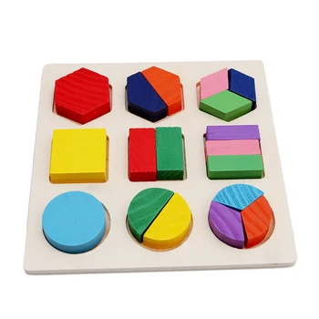 Детски Играчки Дървени Играчки Градивен Елемент На Бебе Монтесори Ранните Образователни Мач Играчки Интелектуална Геометрия 2021 Нова