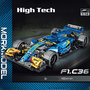 Серия Formula Cars F1 Строителни Блокове Спортен, Състезателен Автомобил на Супер Комплект Модел Тухли Играчки за Деца Момчета Подаръци са подбрани Модел Автомобил