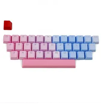 Blue Rainbow Demon RGB PBT 35 Keys OEM Double Shot Осветен Keycaps for cherry Mechanical Keyboard GH60 POKER 61