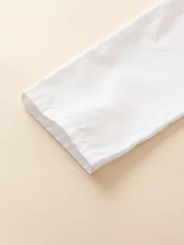 Пролет/лято 2021 Дамски двухкнопочная Подпоясанная Тренчкот Стил Чисто Бяла Риза с Дълги ръкави