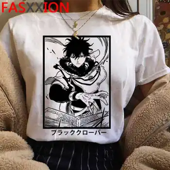 Черно детелина мъжка тениска двойка японски бяла тениска дрехи реколта чифт дрехи