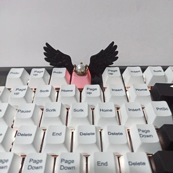 Направи си САМ Keycap Beautiful Girl Angel Wing Pink Сладко Keycap Mechanical Keyboard Cap T21A