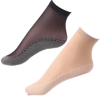 10 Двойки Висококачествени Женски Чорапи Кадифе, Коприна Пролетно-Летни Чорапи Дишащи меки памучни Долни устойчиви на вода нескользящие Къси чорапи