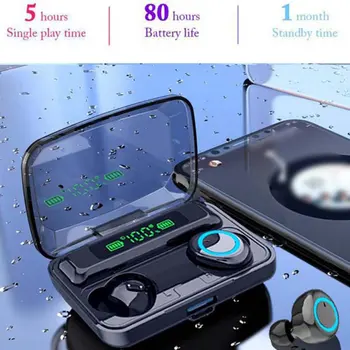 F9-3 Безжични Слушалки 5.1 Акумулаторна Мини 9d Стерео Слушалки в ушите Спортни Външни Шумоподавляющие Слушалки