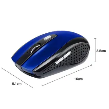 USB Wireless Mouse 1600DPI Adjustable Receiver Оптична Компютърна Мишка 2.4 GHz Ергономична 6 Бутони, Слот Мишка За Лаптоп, PC Mouse