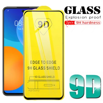 1-2 елемента 9D Full cove screen protector в рамките на защитен стъкло huawei p smart 2021 protectiv glass for huawey psmart 2021 havei Safety Phone