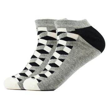 Мъжки къси Чорапи В ивицата Нови летни Дамски Чорапи с принтом Food Grid Business Happy Socks Мъжки Мини Чорапи Диша Отглеждане