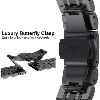 20 мм и Каишка за Samsung Galaxy Watch active 2 44 мм 40 мм 42 мм, 22 мм и Каишка за часовник верижка от Неръждаема стомана Galaxy Watch 3 46 мм 45 мм
