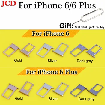 JCD Nano SIM Карта Тава Държач За iPhone 6/ 6 Плюс Сиво Сребърен Златен Сим Тава Титуляр за Ремонт на iPhone 6 6Plus Замяна