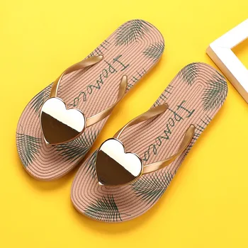 Жена Годишният Дизайн Чехли Модни Сандали Обувки 2021 Открит Нов Чорап Джапанки Жени Открит Удобен Плосък Плаж Пързалки