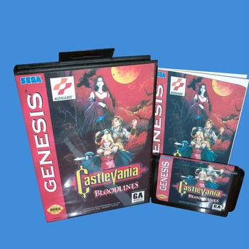 Castlevania Bloodlines Смесена Версия NTSC-U С Кутия И Ръчната 16-битова Игра Карта MD За Sega Mega Drive For Genesis