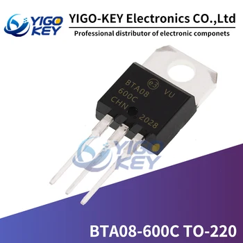 10ШТ BTA08-600C BTA08-600B TO-220 BTA08600B BTA08600C TO220 Транзистор Нов и оригинален БЕЗПЛАТНА ДОСТАВКА