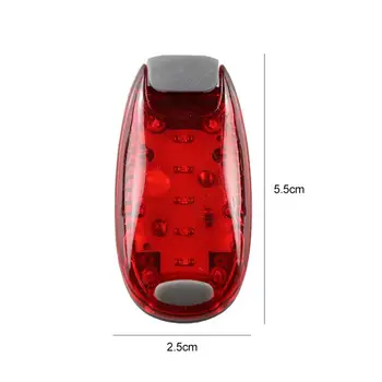 Каране на Фарове Светоотражающее Обзавеждане Нощен Езда 5LED Велосипедни Детайли богат на функции за Безопасност Велосипед LED Light Клип Running Light