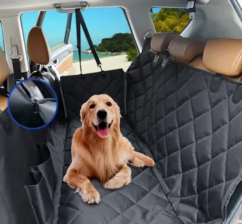 Pet Dog Car Seat Cover Travel Пет Пет Harness Hammock Safety Protector Възглавницата На Задната Седалка На Автомобила С Цип И Джоб За Пътуване