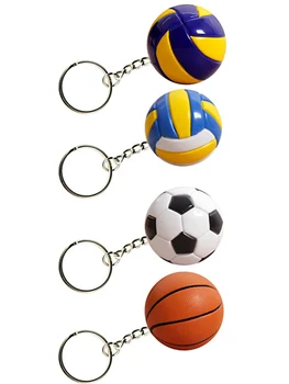 3D Спорт Баскетбол Волейбол Футбол Сувенири Ключодържатели Ключодържател Подарък за Мъже Момчета Фенове Ключодържател Висулка Гадже Подаръци