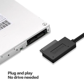 USB2.0 Mini Sata Ii 7 + 6 13Pin Адаптер Конвертор Kabel Voor Лаптоп Cd/Dvd Rom Тънко Устройство За 6P+7P SATA Интерфейс на Лаптопа