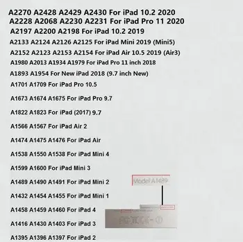 За iPad 10.2 2020 8th Непрозрачен мек интелигентни калъф Калъф за iPad Air 1 2 2017 2018 9.7 Mini 12345 iPad Air 10.5 2019 Pro 10.5 11