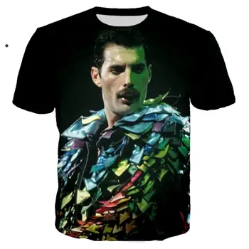 3D принт Queen Band Freddie Mercury тениска Rock tshirt на Мъже, Жени Ежедневни градинска облекло за хип-хоп дрехи harajuku Върховете Camiseta hombre