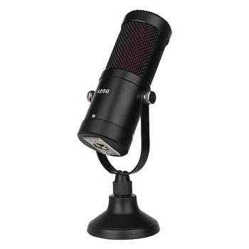 Микрофон S200, за Онлайн Мобилен Телефон National K Song Live Shouting Микрофон Кондензаторен Микрофон за Запис