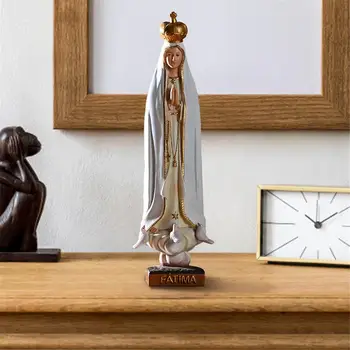 Дева Мария Фигура На Католическата Статуя На Дева Мария Фатима Статуя За Начало На Работния Плот Католически Начало Декор Статуя Фигурка Катран