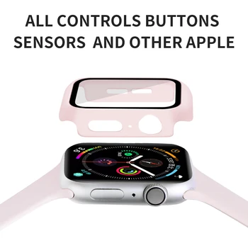 Vidro + caso за apple assistir serie 6 se 44 42mmm 40mm 38mm para iwatch tela pelicula protetora capa acessorios para carros