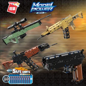 просвета SWAT AK47 Снайперска пушка пистолет Desert Eagle определя градивните елементи на децата момчетата събират играчки, оръжия пакети оръжие подаръци