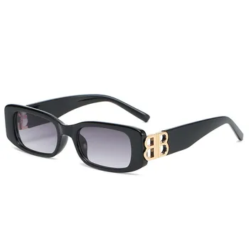 Нов Стил Класически Ретро Слънчеви Очила Жените Малка Квадратна Рамка Писмо Слънчеви Очила Дами Океана Лещи Слънчеви Очила Oculos UV400