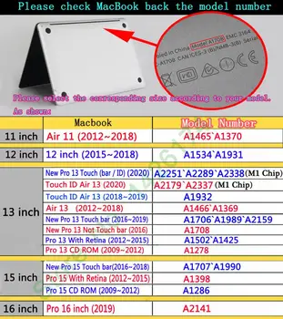 Нов висококачествен калъф за лаптоп за 3D печат на Apple Macbook M1 Чип Air Pro Retina Touch Bar ID 11 12 13 15 16 инчов калъф