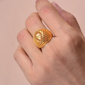 Annayoyo Златен пръстен за жени, Эфиопское годежен пръстен/Арабски изделия/Бижута Африка/Нигерия/Близък Изток
