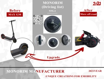 Monorim N9X-2 For motor segway max G30 series electric pedal wheel хъб мотор kit assembly 48V 500W мотор accessories compatible