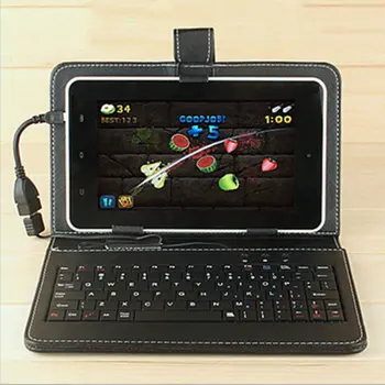 10.1-инчов Калъф от Изкуствена Кожа с USB клавиатура за таблети с Android Windows