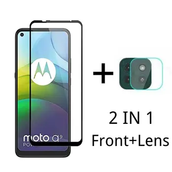 2 в 1 За Motorola Moto G9 Play G8 Play Power Camera Lens + Закалено Стъкло устойчив на удари Протектор на Екрана, За да G8 Power Lite Guard