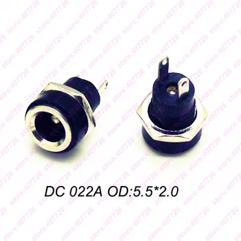 10ШТ DC Power Connector пин 2.1x5.5mm Female Jack Plug + Male Plug Jack Socket Adapter DC-022A
