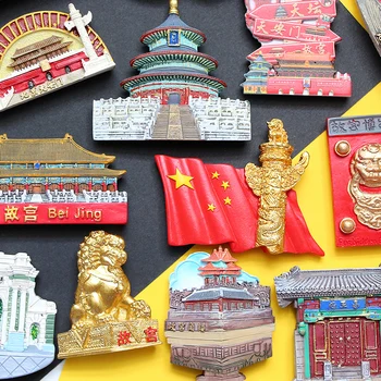 Пекин, Китай магнит за хладилник туристически сувенир 3D магнитен хладилник паста Двореца музей на Великата Китайска стена Годишният храм 