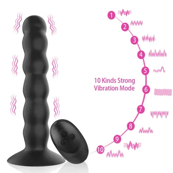 OLO 10 Режима на Анални Топчета Вибратор с Щепсел Силна Издънка на Влагалището Масаж на Простатата Секс Играчки за Жени, Мъже