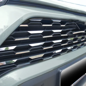 54 Бр. Неръждаема Стомана 3D Предна Решетка Стикер Покритие за Toyota Rav 4 Rav4 2019 2020 2021 Оформление на Автомобила