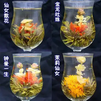 Китай Чай 16 Бр. Цъфтят Чай Различни Цветя Чай Ръчно Изработени Цветя Цъфтят Китайските Билкови Топки Занаяти Цветя За Опаковане На Подаръци