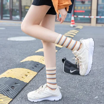 шарени чорапи woman calcetines de la mujer women meias mulher skarpetki meia femme chaussettes корейски стил японски calcetas