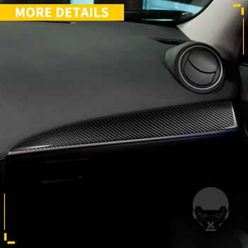 За Mazda 3 Axela 2010-2013 Side Таблото Cover Kit Carbon Fiber Sticker Dash Trim Interior Strip Decoration Автомобилни Аксесоари