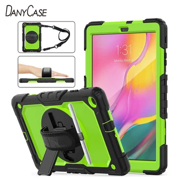 Тежкотоварни Калъф за таблет Samsung Galaxy Tab A 10.1 SM-T510 T515 2019 Rotate Tablet Stand Cover With Hand Strap Funda