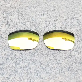 Продажба на едро E. O. S Поляризирани Подсилени Сменяеми Лещи за Oakley TwoFace Слънчеви Очила - 24-КАРАТОВО Злато Поляризирани Огледала
