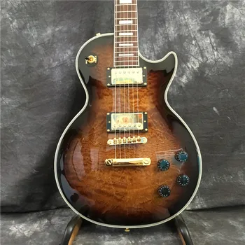 Classiccustom електрическа китара, нов стил, червено дърво, дървен корпус и шията, Безплатна доставка, реална снимане на изображения